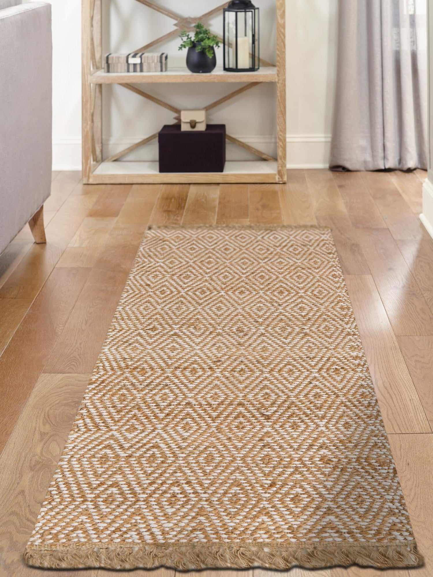 Natural 2' x 4' Braided Jute Runner Area Rug 100% Jute Hand Braided Natural Eco-Friendly Boho Style Carpet for Living Rooms Dining Office Space Dorms for Sale at Rug Engine