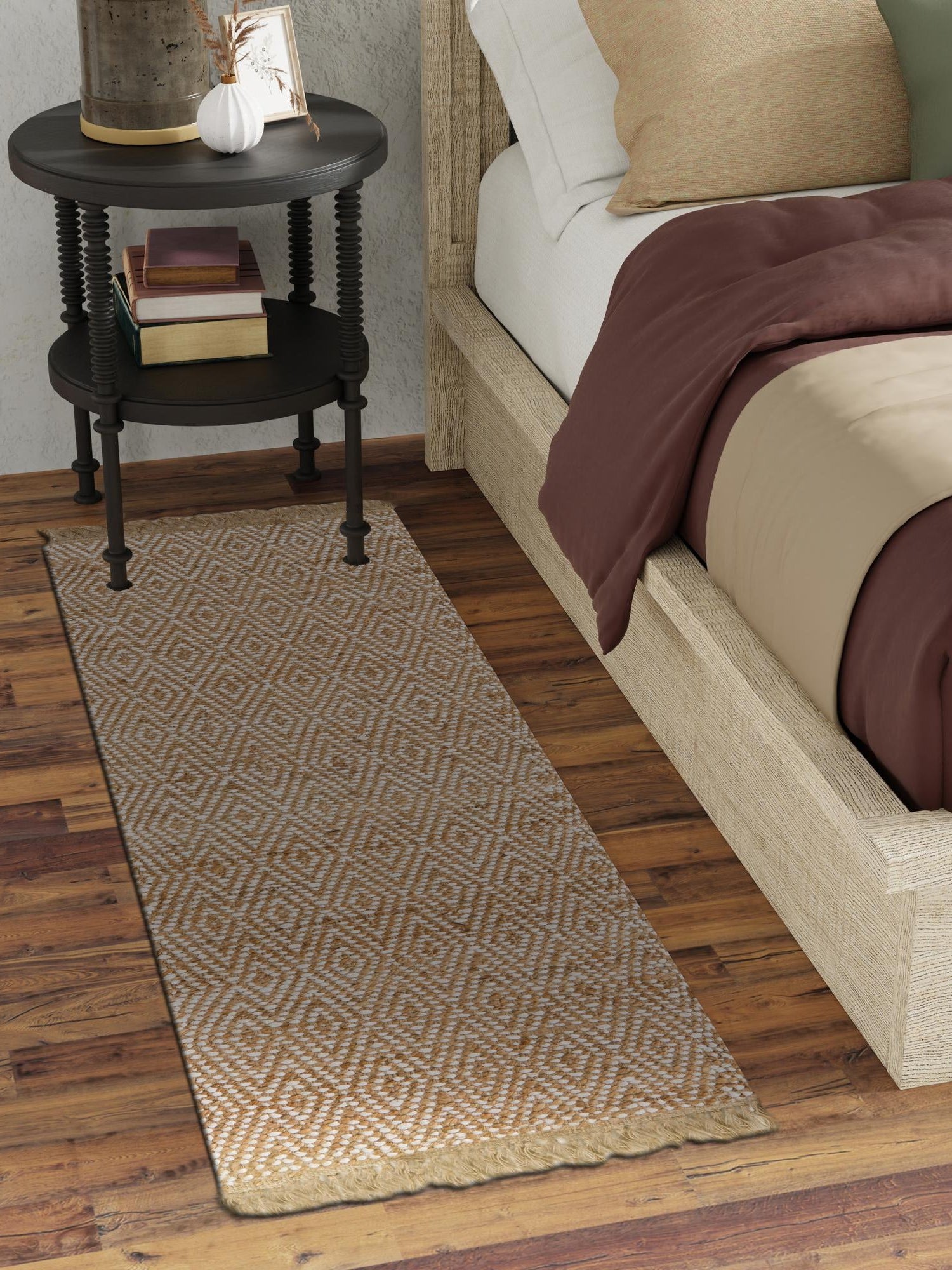 Natural 2' x 4' Braided Jute Runner Area Rug 100% Jute Hand Braided Natural Eco-Friendly Boho Style Carpet for Living Rooms Dining Office Space Dorms for Sale at Rug Engine