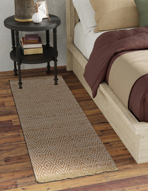 Natural 3' x 6' 1 Braided Jute Runner Rug