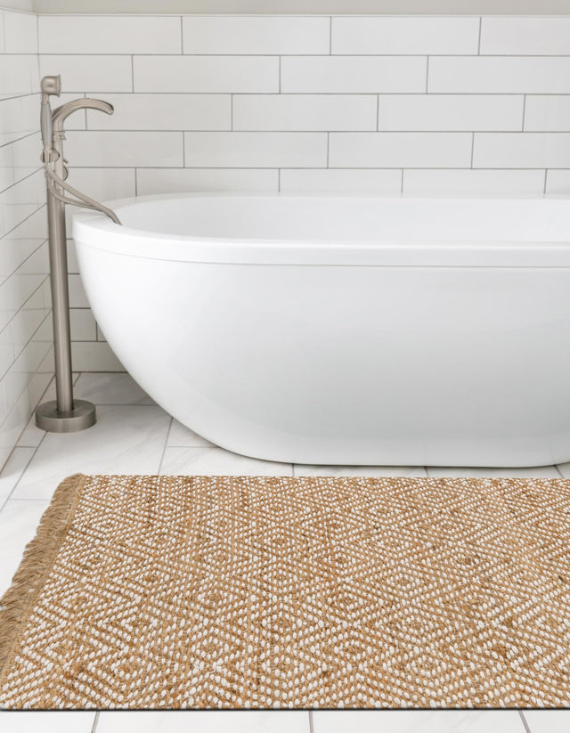 Natural 3' x 6' 1 Braided Jute Runner Rug