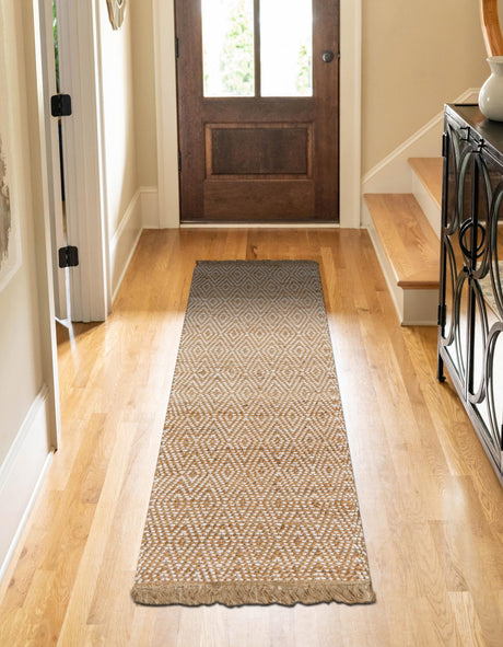 Natural 2' 7 x 6' 1 Braided Jute Runner Area Rug 100% Jute Hand Braided Natural Eco-Friendly Boho Style Carpet for Living Rooms Dining Office Space Dorms for Sale at Rug Engine