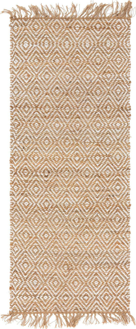 Natural 3' x 6' 1 Braided Jute Runner Rug
