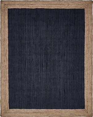Navy Blue 8' x 10' Braided Jute Rectangle Rug