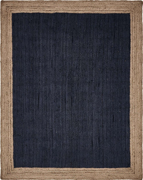 Navy Blue 8' x 10' Braided Jute Rectangle Rug