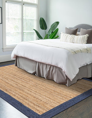 Natural 8' x 10' Braided Jute Rectangle Rug