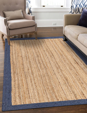 Natural 5' 1 x 8' Braided Jute Rectangle Rug