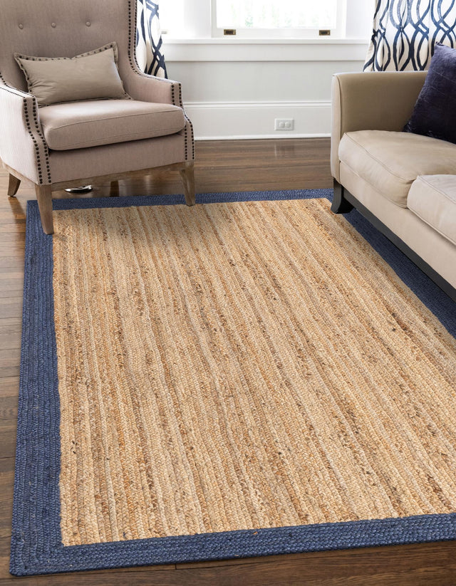 Natural 5' 1 x 8' Braided Jute Rectangle Rug