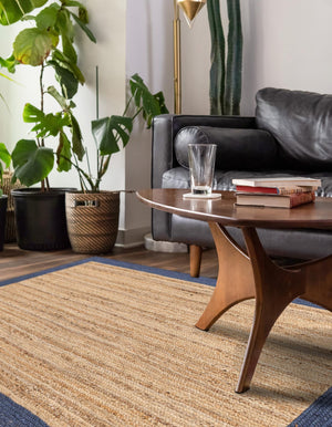 Natural 5' 1 x 8' Braided Jute Rectangle Rug