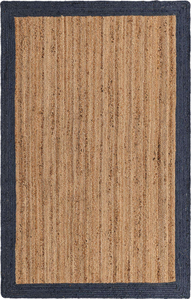 Natural 5' 1 x 8' Braided Jute Rectangle Rug