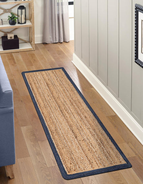 Natural 3' x 6' 1 Braided Jute Runner Rug