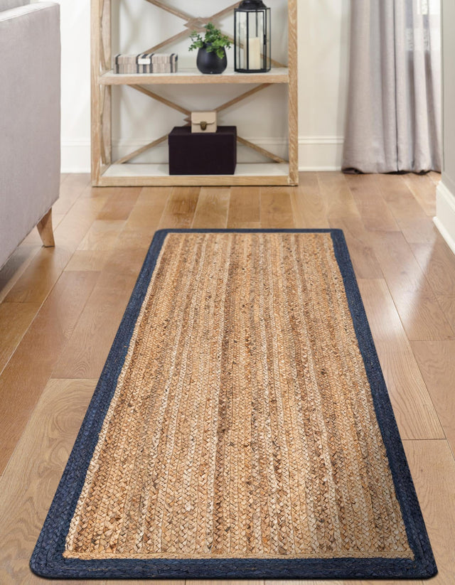 Natural 3' x 6' 1 Braided Jute Runner Rug