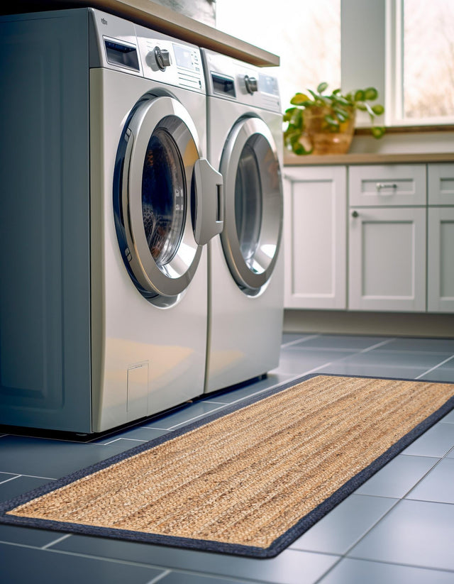 Natural 3' x 6' 1 Braided Jute Runner Rug