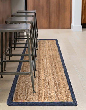 Natural 3' x 6' 1 Braided Jute Runner Rug