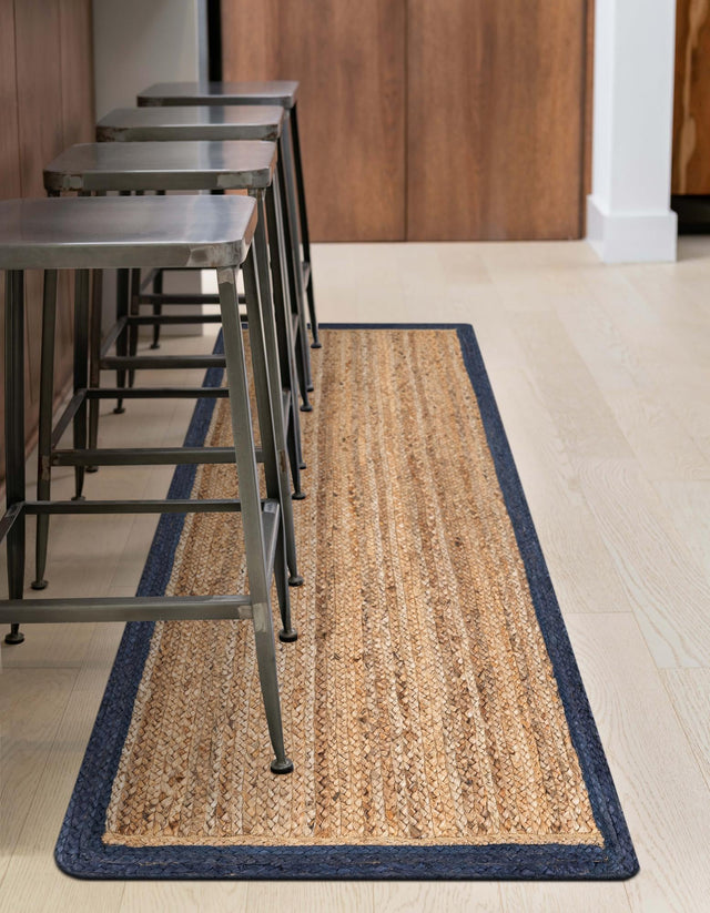 Natural 3' x 6' 1 Braided Jute Runner Rug