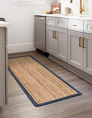 Natural 3' x 6' 1 Braided Jute Runner Rug