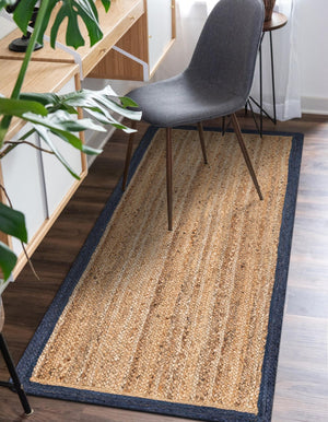 Natural 3' x 6' 1 Braided Jute Runner Rug