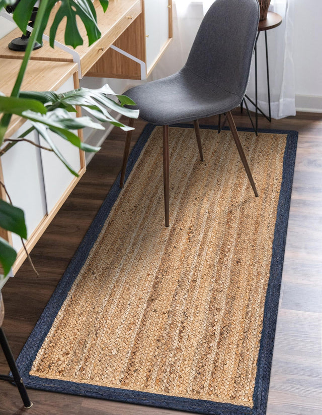 Natural 3' x 6' 1 Braided Jute Runner Rug