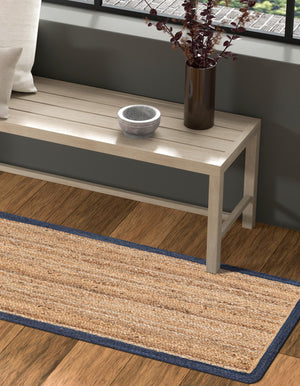 Natural 3' x 6' 1 Braided Jute Runner Rug