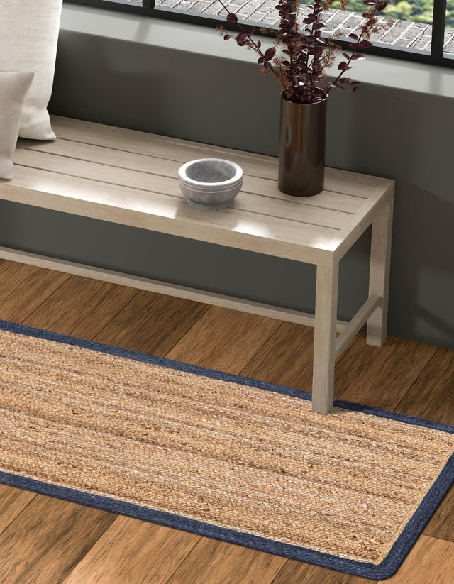 Natural 3' x 6' 1 Braided Jute Runner Rug
