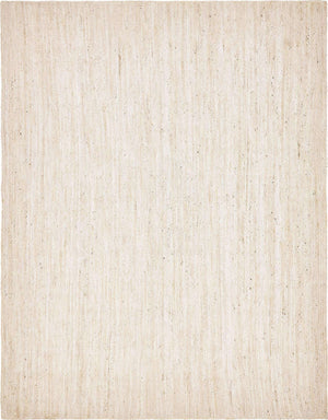 White 9' x 12' Braided Jute Rectangle Rug