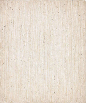 White 8' x 10' Braided Jute Rectangle Rug