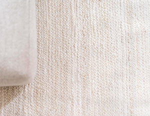 White 5' 1 x 8' Braided Jute Rectangle Rug