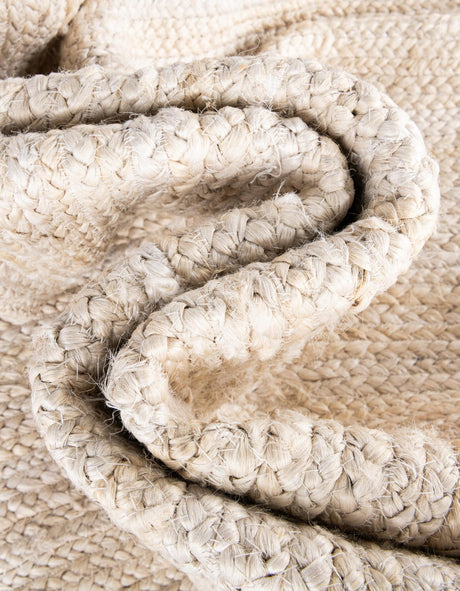 White 2' 7 x 4' 1 Braided Jute Rectangle Area Rug 100% Jute Hand Braided Natural Eco-Friendly Boho Style Carpet for Living Rooms Dining Office Space Dorms for Sale at Rug Engine