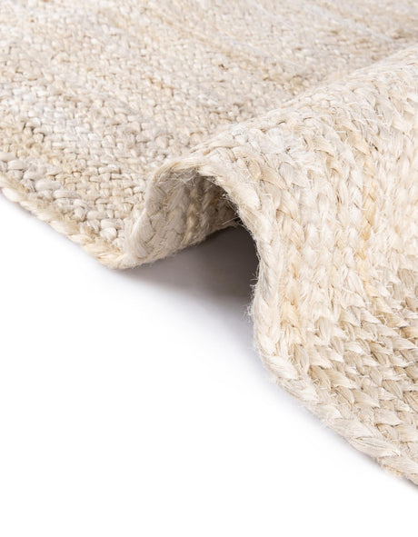 White 3' 3 x 5' 1 Braided Jute Rectangle Area Rug 100% Jute Hand Braided Natural Eco-Friendly Boho Style Carpet for Living Rooms Dining Office Space Dorms for Sale at Rug Engine