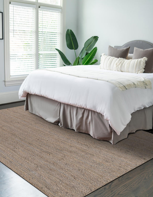 Gray 8' x 10' Braided Jute Rectangle Rug