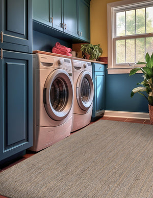 Gray 8' x 10' Braided Jute Rectangle Rug