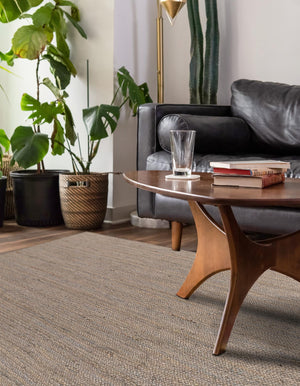 Gray 8' x 10' Braided Jute Rectangle Rug