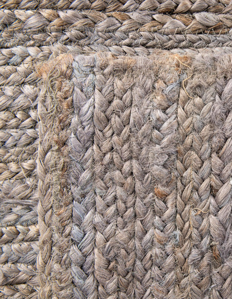 Gray 10' x 14' 1 Braided Jute Rectangle Area Rug 100% Jute Hand Braided Natural Eco-Friendly Boho Style Carpet for Living Rooms Dining Office Space Dorms for Sale at Rug Engine