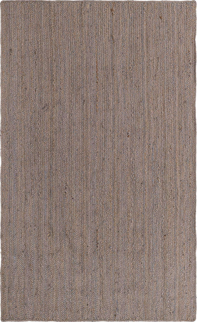 Gray 5' 1 x 8' Braided Jute Rectangle Rug
