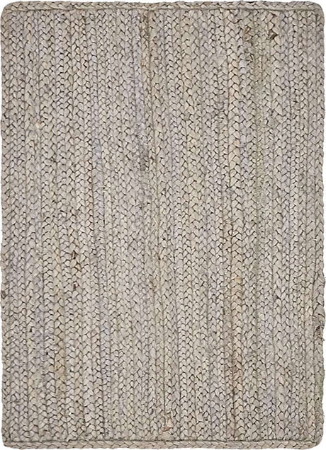 Gray 2' x 3' 1 Braided Jute Rectangle Rug