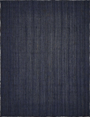 Navy Blue 9' x 12' Braided Jute Rectangle Rug