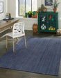 Navy Blue 8' x 10' Braided Jute Rectangle Rug