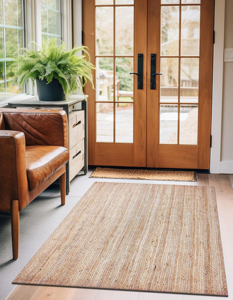 Natural 3' 3 x 5' 1 Braided Jute Rectangle Area Rug 100% Jute Hand Braided Natural Eco-Friendly Boho Style Carpet for Living Rooms Dining Office Space Dorms for Sale at Rug Engine