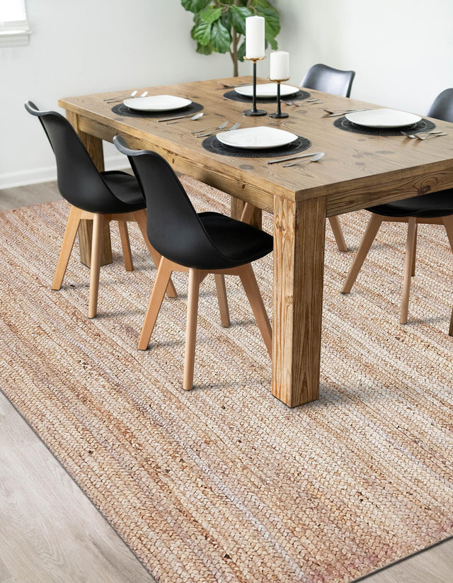 Natural 2' x 3' 1 Braided Jute Rectangle Rug