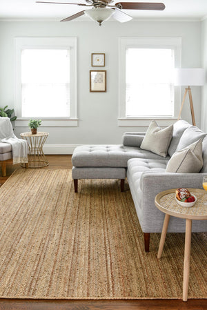 Natural 2' x 3' 1 Braided Jute Rectangle Rug