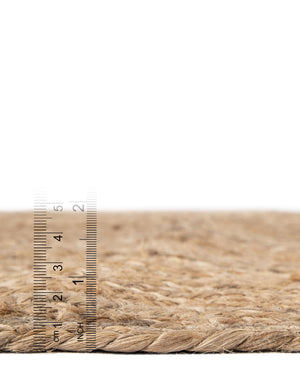Natural 4' 1 x 6' 1 Braided Jute Rectangle Rug