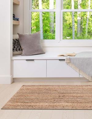 Natural 3' x 6' 1 Braided Jute Runner Rug