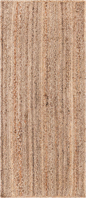 Natural 3' x 6' 1 Braided Jute Runner Rug