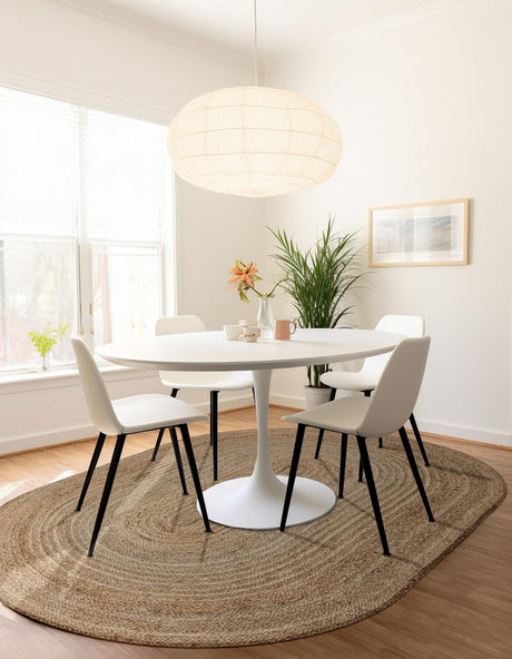 Natural 3' 3 x 5' 1 Braided Jute Oval Area Rug 100% Jute Hand Braided Natural Eco-Friendly Boho Style Carpet for Living Rooms Dining Office Space Dorms for Sale at Rug Engine
