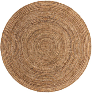 Natural 8' x 8' Braided Jute Round Rug