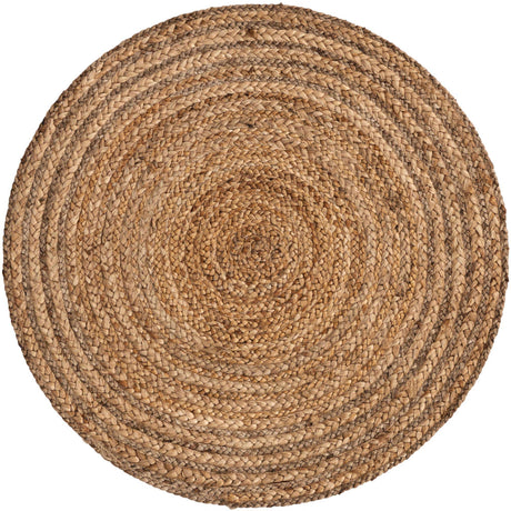 Natural 3' 3 x 3' 3 Braided Jute Round Rug