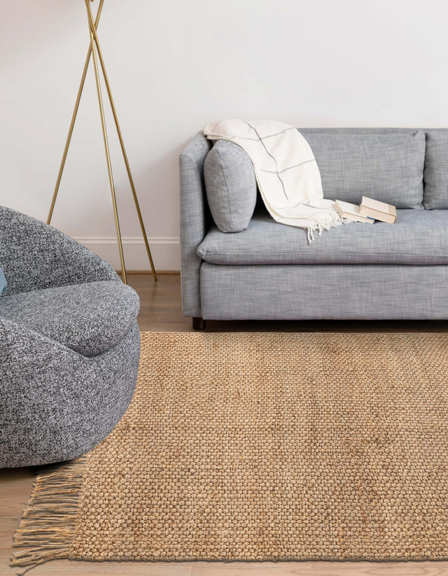 Natural 7' 1 x 10' Chunky Jute Rectangle Area Rug 100% All Natural Jute Sustainable Eco-Friendly Carpet Mat for Natural Interior Design Homes for Sale at Rug Engine