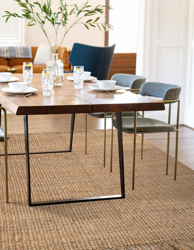 Natural 7' 1 x 10' Chunky Jute Rectangle Area Rug 100% All Natural Jute Sustainable Eco-Friendly Carpet Mat for Natural Interior Design Homes for Sale at Rug Engine