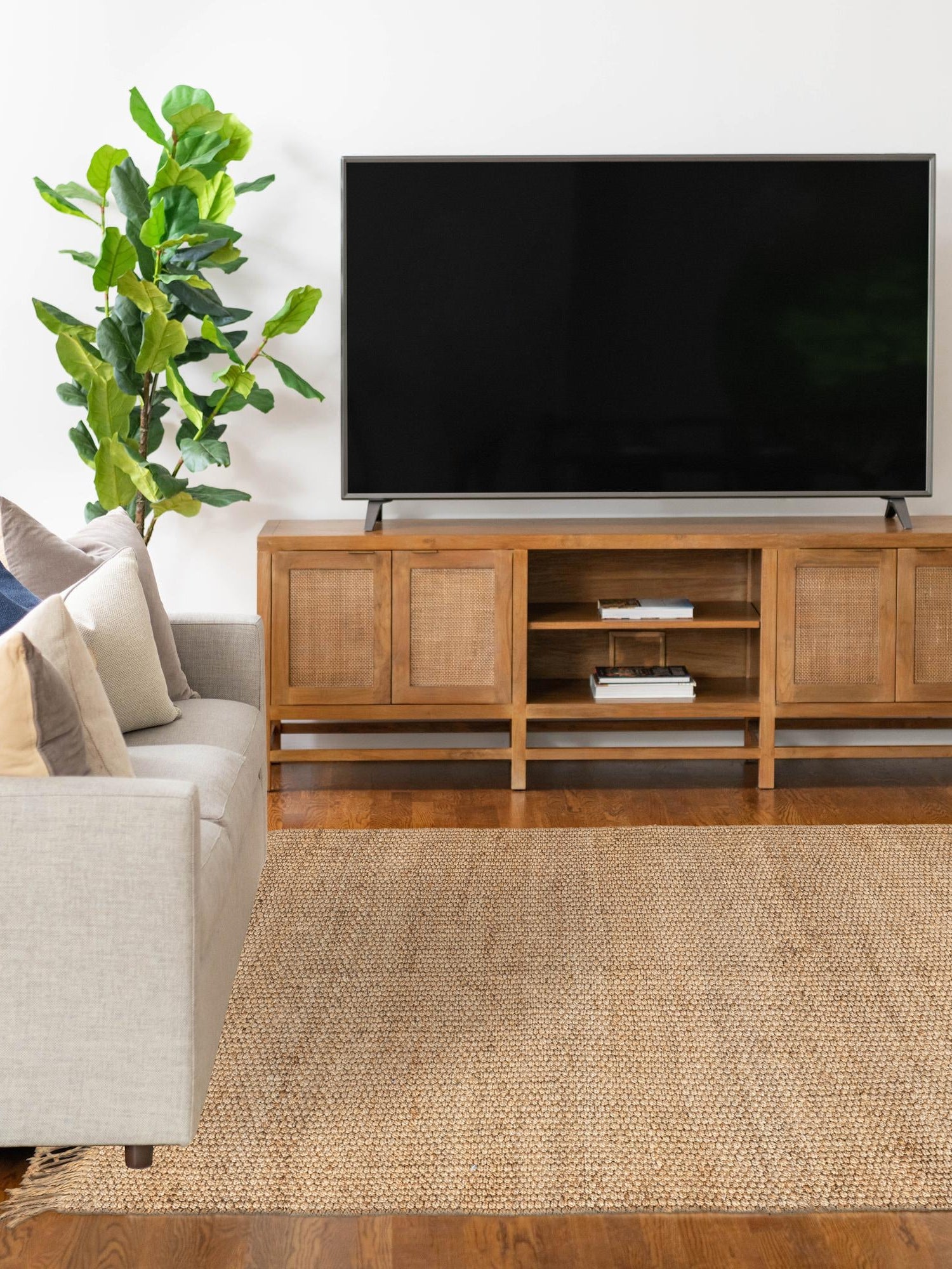 Natural 9' x 12' 2 Chunky Jute Rectangle Area Rug 100% All Natural Jute Sustainable Eco-Friendly Carpet Mat for Natural Interior Design Homes for Sale at Rug Engine