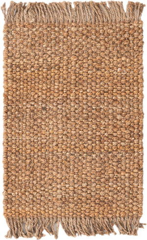 Natural 2' x 3' 1 Chunky Jute Rectangle Area Rug 100% All Natural Jute Sustainable Eco-Friendly Carpet Mat for Natural Interior Design Homes for Sale at Rug Engine