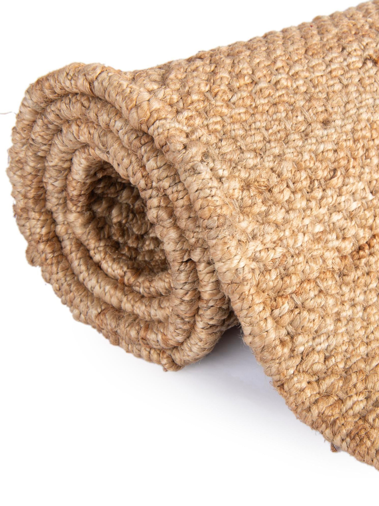 Natural 2' 7 x 12' Chunky Jute Runner Area Rug 100% All Natural Jute Sustainable Eco-Friendly Carpet Mat for Natural Interior Design Homes for Sale at Rug Engine